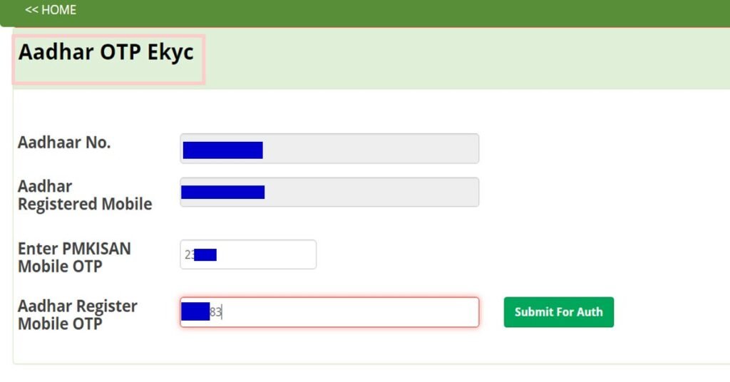 PM Kisan e-KYC